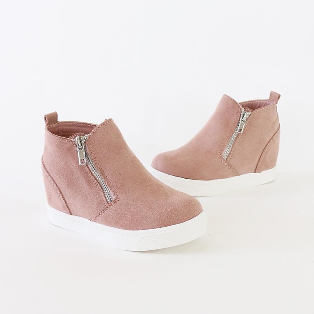 Mommy & me fashion kids wedge sneakers booties - Picture 2 of 7